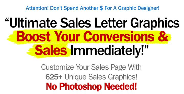 sales graphics rush ultimate sales letter graphics package ultimate sales letter